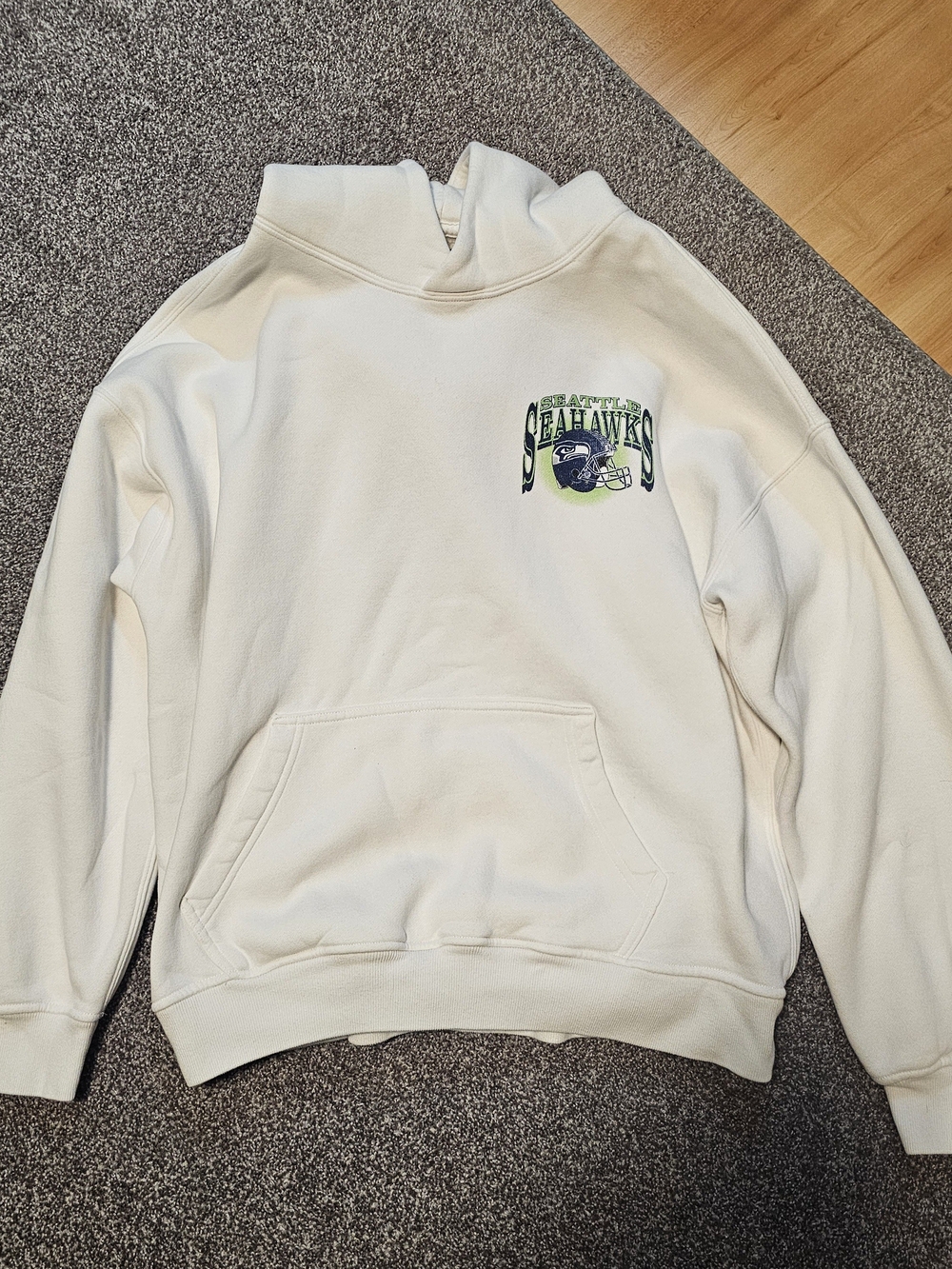 Abercrombie & Fitch Off-White Seahawks Pullover Hoodie